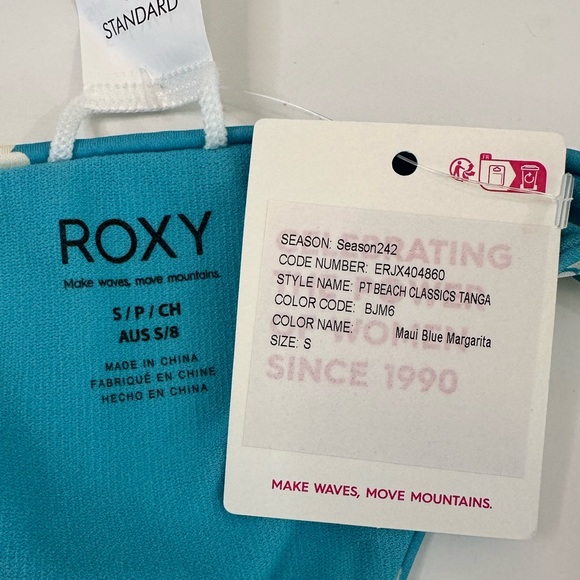 Roxy Beach Classics Triangle Floral Bikini Top & Thong bottoms Women’s Small - Picture 6 of 8